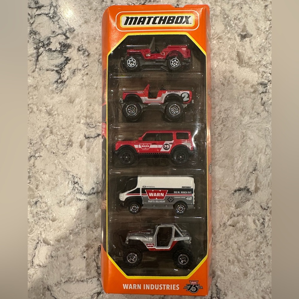 Matchbox by Mattel 5x ‘Warn Industries’ 1:64